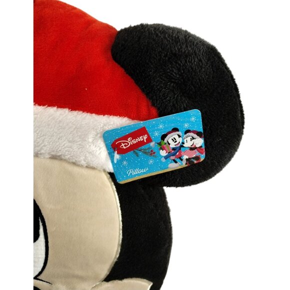 Ruz Disney Mickey Mouse 16 inch Christmas Pillow Plush Soft Toy With Santa Hat - Picture 2 of 7